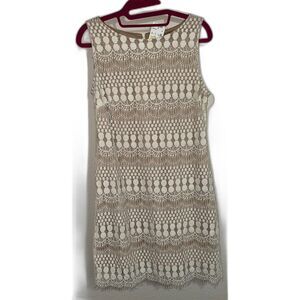 Ronni Nicole Dress White Lace Sheath